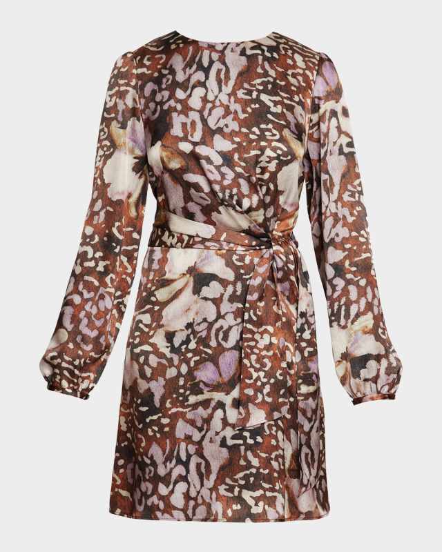 Darya Abstract-Print Side Tie Dress